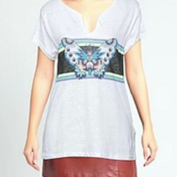 Zadig & Voltaire Meryl Lin Butterfly T Shirt L - Picture 3 of 7